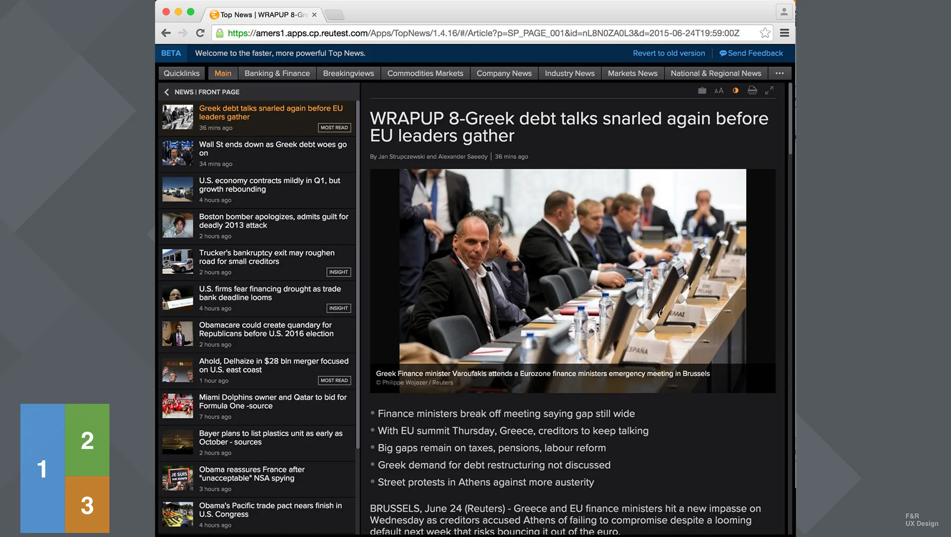 The redesigned Eikon Top News